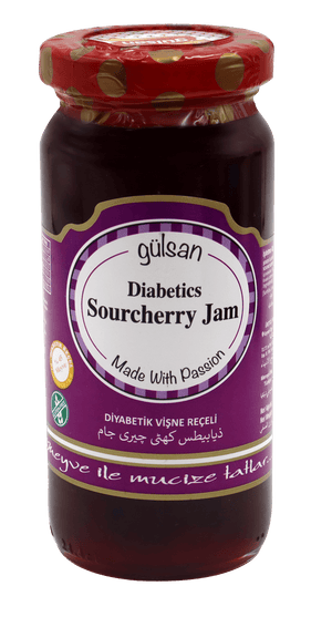 DİYABETİK VİŞNE REÇELİ 280g - gulsangıdab2c